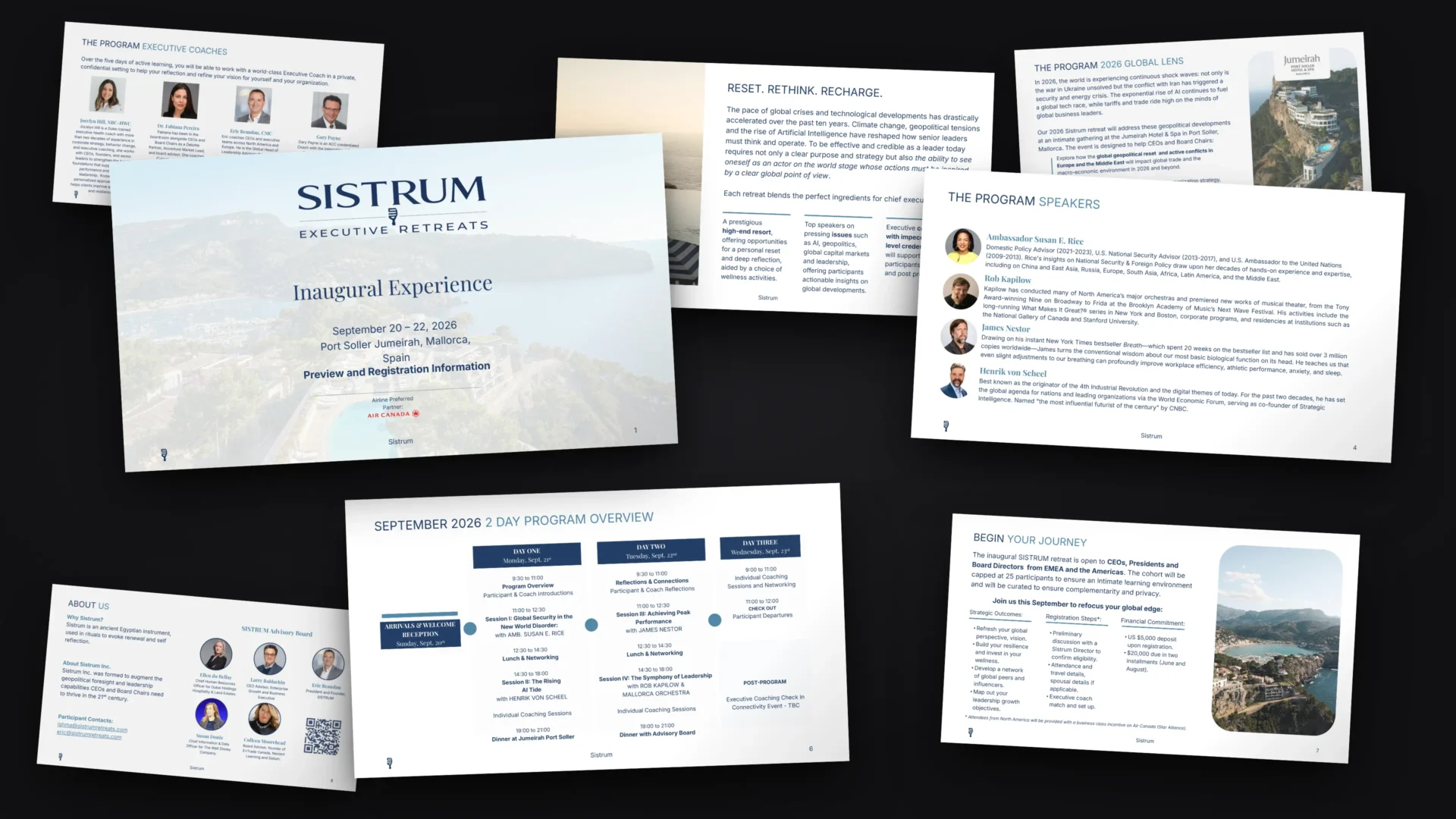 Presentation design for Sistrum Retreats by MAW Motion Studios